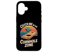 Custodia per iPhone 16 Poltrona a sacco "Catch Me In The Cornhole Zone"