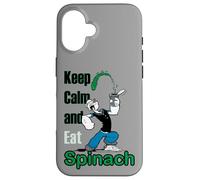 Custodia per iPhone 16 Popeye The Sailor Man Keep Calm & Eat Spinaci Retro Fumetto