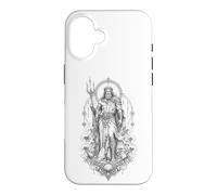 Custodia per iPhone 16 Poseidone Mare Greco Dio Tridente Oceano Mitologia Opera D'arte