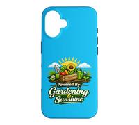 Custodia per iPhone 16 Powered By Gardening and Sunshine Funny