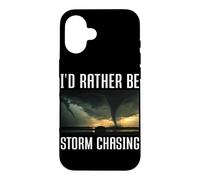 Custodia per iPhone 16 Preferirei essere tempesta a caccia di Tornado Chaser Meteo