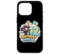 Custodia per iPhone 16 Pro 12 Anni Compleanno Ninja Ragazzi Dodici 12 ° Festa Dodicesimo