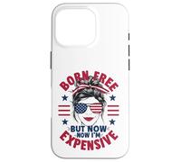 Custodia per iPhone 16 Pro 4 luglio Messy Bun Donna Nata Libera Ma Ora Sono Costoso