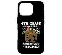 Custodia per iPhone 16 Pro 4th Grade Where The Adventure Begins Back To School Bigfoot