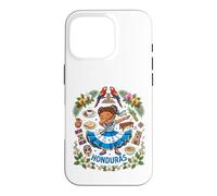 Custodia per iPhone 16 Pro Abito con bandiera dell'Honduras per bambina Dabbing Orchids Pride Heritage