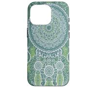 Custodia per iPhone 16 Pro Acchiappasogni Boho Magic Batik Etnico Strega Sogni Verde