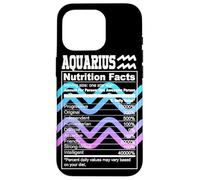 Custodia per iPhone 16 Pro Acquario Valori nutrizionali Segno zodiacale Astrologia Blu Viola