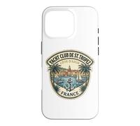 Custodia per iPhone 16 Pro Adesivo da viaggio vintage Yacht Club de St. Tropez