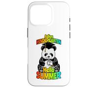 Custodia per iPhone 16 Pro Adios Kindergarten Hello Summer Funny Happy Panda Bear