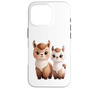 Custodia per iPhone 16 Pro Adorabile Llama Duo Cute Animal Lovers Design