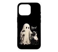 Custodia per iPhone 16 Pro Adorabile Vintage Ghost Boo-p! per un gatto nero Halloween Ragazze