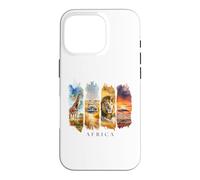Custodia per iPhone 16 Pro Africa Giraffe, Leoni e Savana - Vacanze Africa