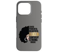 Custodia per iPhone 16 Pro Afro Potente Black Queen Melanina Magia Storia Nera