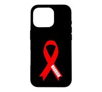 Custodia per iPhone 16 Pro Aids Warrior - Maglia con nastro rosso per la consapevolezza dell'HIV, Giornata mondiale dell'AIDS