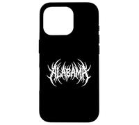 Custodia per iPhone 16 Pro Alabama Ironic Gothic State Pride Metal Vibes Dark Energy