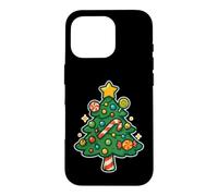 Custodia per iPhone 16 Pro Albero di Natale Candy con stella