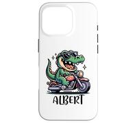Custodia per iPhone 16 Pro Albert Fun Alligator - Moto, design per ragazzi, nome Albert