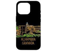 Custodia per iPhone 16 Pro Alhambra Granada Spagna Viaggio Souvenir Città Landmark Gift
