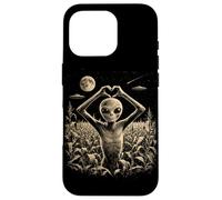 Custodia per iPhone 16 Pro Alien Heart Hand Sign Cute UFO Extraterrestre Love