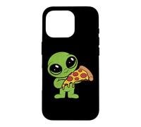 Custodia per iPhone 16 Pro Alieno Carino Con Fetta Di Pizza Fast Food