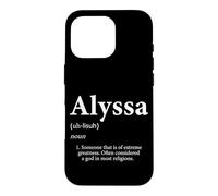 Custodia per iPhone 16 Pro Alyssa Definizione Divertente Nome Compleanno Per Lissa Lyssa
