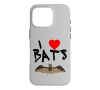 Custodia per iPhone 16 Pro Amo i pipistrelli I Heart Bat s