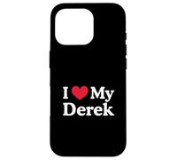 Custodia per iPhone 16 Pro Amo il mio Derek Love Derek
