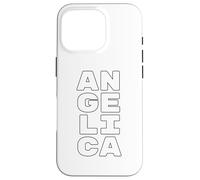 Custodia per iPhone 16 Pro ANGELICA Personalized Retro Girls Custom ANGELICA Name