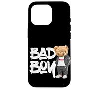 Custodia per iPhone 16 Pro Angry Bad Boy Style, Cool Teddy Bear Bad Boy Graphic Design