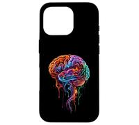 Custodia per iPhone 16 Pro Arte fluida astratta di anatomia del cervello colorato
