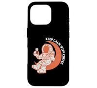 Custodia per iPhone 16 Pro Astronaut Keep Calm With Coffee Astronaut Funny Coffee Lover