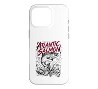 Custodia per iPhone 16 Pro Atlantic Salmon River King Fly Strike - Frantumatore da pesca