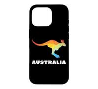 Custodia per iPhone 16 Pro Australia Canguro Colorato Geometrico Patriottico Expatriate