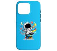 Custodia per iPhone 16 Pro Autism Is My Super Power, Carino Astronauta Puzzle Piece