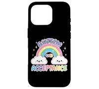 Custodia per iPhone 16 Pro Autism Pro Acceptance Rainbow con simbolo dell'infinito