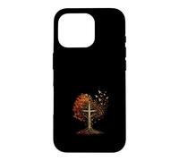 Custodia per iPhone 16 Pro Autunno Albero Foglie D'acero Caduta Stagioni Foresta