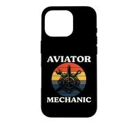 Custodia per iPhone 16 Pro Aviator Mechanic Retro Aircraft Engine Aviation