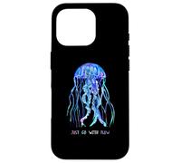 Custodia per iPhone 16 Pro Awesome Cute UnderWater Fish Sea Just Go With Flow JellyFish