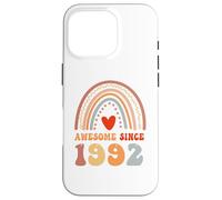 Custodia per iPhone 16 Pro Awesome Since 1992 34th Birthday Boho Rainbow 34 Years Old