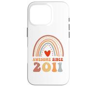 Custodia per iPhone 16 Pro Awesome Since 2011 15th Birthday Boho Rainbow 15 Years Old