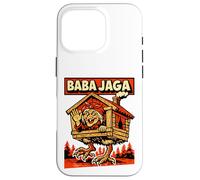 Custodia per iPhone 16 Pro Baba Jaga - Gambe di pollo della casa della foresta del folklore della strega slava