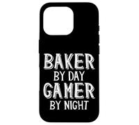 Custodia per iPhone 16 Pro Baker By Day Gamer By Night Funny Local Pastry Bakery Owner