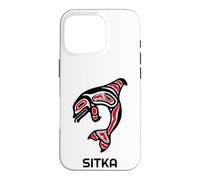 Custodia per iPhone 16 Pro Balena orca nativa americana dell'Alaska