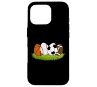 Custodia per iPhone 16 Pro Bambini Pasqua Ragazzi Calcio Baseball Basket Calcio Coniglietti