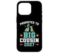 Custodia per iPhone 16 Pro Bambini promossi a Big Cousin 2027 Dinosaur New Baby Shower