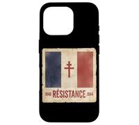 Custodia per iPhone 16 Pro Bandiera della Francia con croce di Lorena 1940-1944