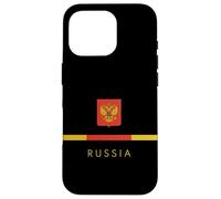 Custodia per iPhone 16 Pro Bandiera della Russia Stemma Logo Art Russo Citizen Souvenir