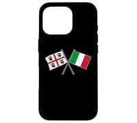 Custodia per iPhone 16 Pro Bandiera della Sardegna Italia attraversata Sardinian Pride Design