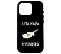 Custodia per iPhone 16 Pro Bandiera di Cipro Distressed Ayia Napa Pride