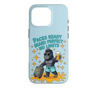 Custodia per iPhone 16 Pro Barba pronta all'uso, perfetta per Gorilla Men Trip Summer, No Limts